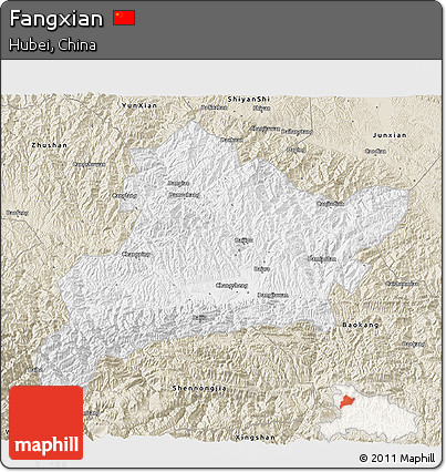 Classic Style 3D Map of Fangxian