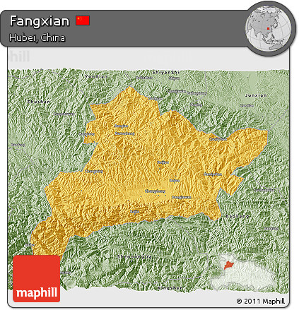 Savanna Style 3D Map of Fangxian