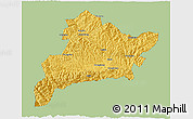 Savanna Style 3D Map of Fangxian, single color outside