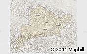 Shaded Relief 3D Map of Fangxian, lighten
