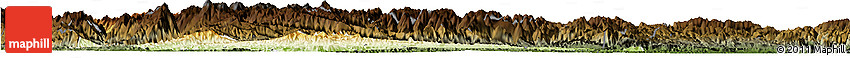 Physical Horizon Map of Fangxian, darken