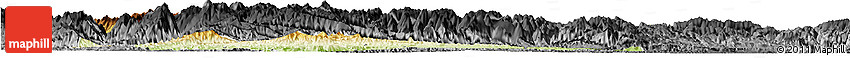 Physical Horizon Map of Fangxian, darken, desaturated