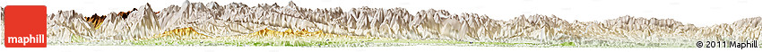Physical Horizon Map of Fangxian, lighten