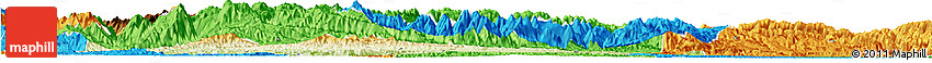 Physical Horizon Map of Fangxian, political outside