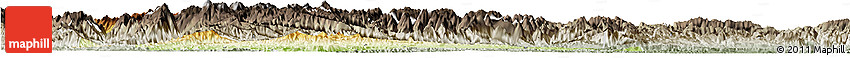 Physical Horizon Map of Fangxian, semi-desaturated