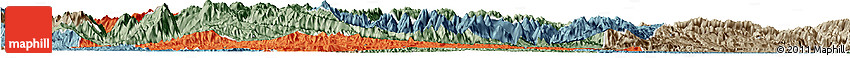 Political Horizon Map of Fangxian, semi-desaturated