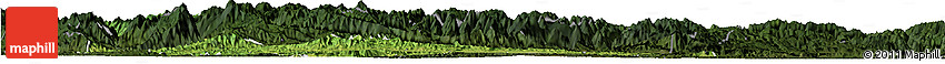 Satellite Horizon Map of Fangxian, darken
