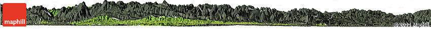 Satellite Horizon Map of Fangxian, darken, semi-desaturated