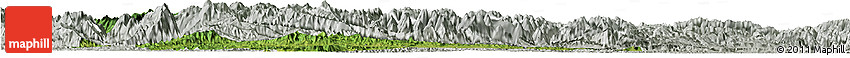 Satellite Horizon Map of Fangxian, lighten, semi-desaturated