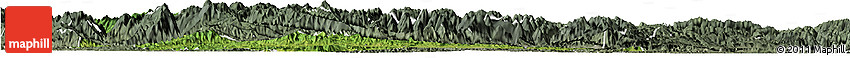 Satellite Horizon Map of Fangxian, semi-desaturated