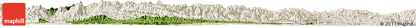 Satellite Horizon Map of Fangxian, shaded relief outside