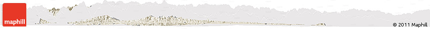 Shaded Relief Horizon Map of Fangxian, cropped outside