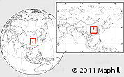 Blank Location Map of Fangxian, within the entire country