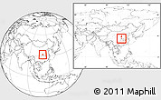 Blank Location Map of Fangxian, highlighted parent region, within the entire country