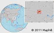 Gray Location Map of Fangxian