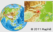 Physical Location Map of Fangxian