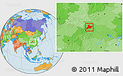 Political Location Map of Fangxian