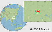 Savanna Style Location Map of Fangxian