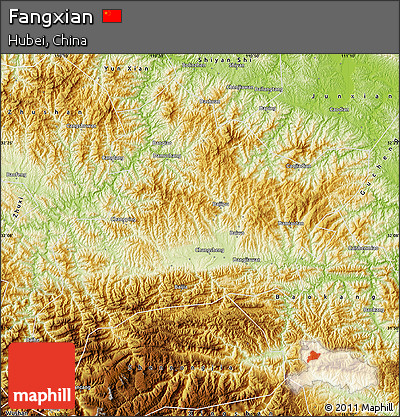 Physical Map of Fangxian