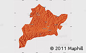Political Map of Fangxian, cropped outside