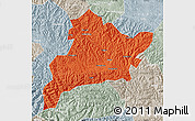 Political Map of Fangxian, lighten, semi-desaturated