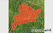 Political Map of Fangxian, satellite outside