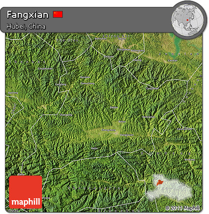 Satellite Map of Fangxian