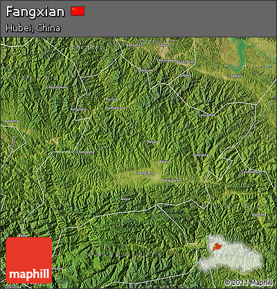 Satellite Map of Fangxian