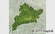 Satellite Map of Fangxian, lighten