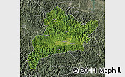 Satellite Map of Fangxian, semi-desaturated