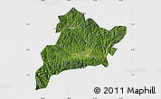 Satellite Map of Fangxian, single color outside