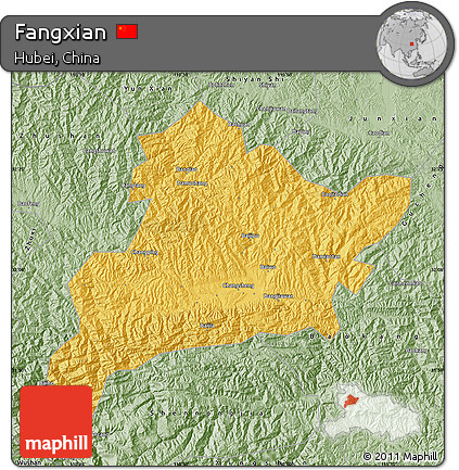 Savanna Style Map of Fangxian