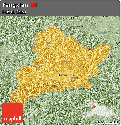 Savanna Style Map of Fangxian