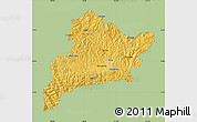 Savanna Style Map of Fangxian, single color outside