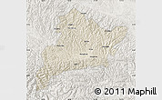 Shaded Relief Map of Fangxian, lighten