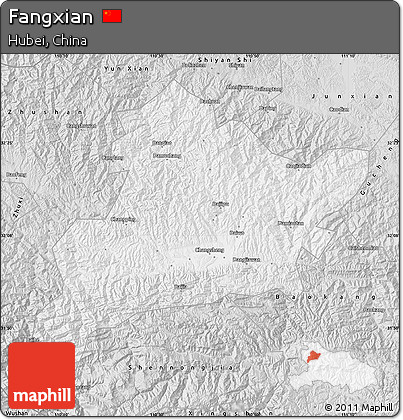 Silver Style Map of Fangxian