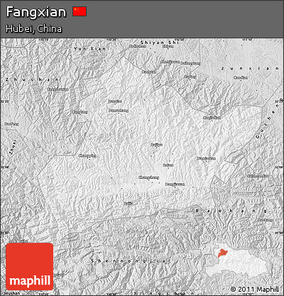 Silver Style Map of Fangxian