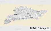 Classic Style Panoramic Map of Fangxian, single color outside