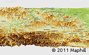 Physical Panoramic Map of Fangxian