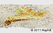 Physical Panoramic Map of Fangxian, shaded relief outside