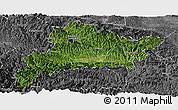 Satellite Panoramic Map of Fangxian, desaturated