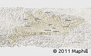 Shaded Relief Panoramic Map of Fangxian, lighten