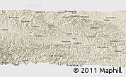 Shaded Relief Panoramic Map of Fangxian