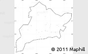 Blank Simple Map of Fangxian, cropped outside, no labels