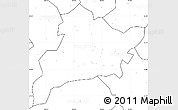 Blank Simple Map of Fangxian, no labels
