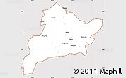 Classic Style Simple Map of Fangxian, cropped outside