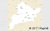 Classic Style Simple Map of Fangxian, single color outside