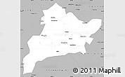 Gray Simple Map of Fangxian