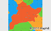 Political Simple Map of Fangxian