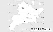 Silver Style Simple Map of Fangxian